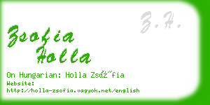 zsofia holla business card